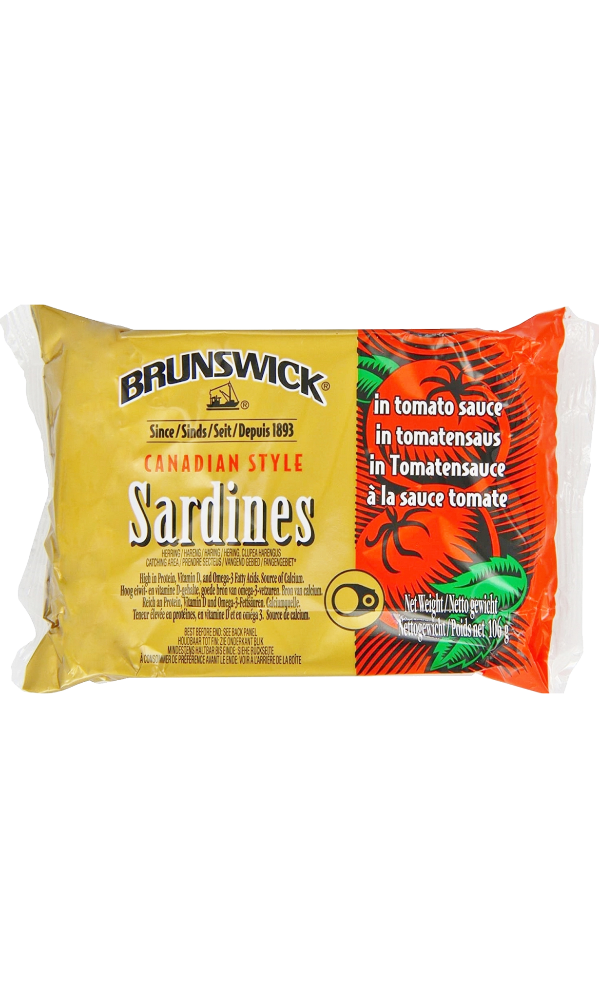 Brunswick Sardines In Tomato Sauce Tin Jumbo Midlands Ltd